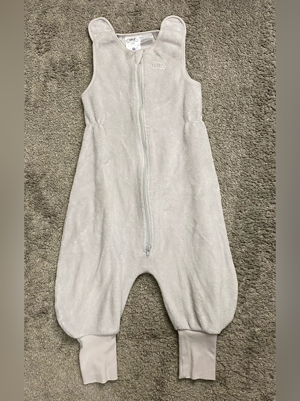 Halo Toddler SleepSack Fleece Romper in Light Gray